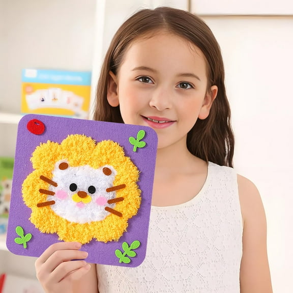 Mnhhatv Handcrafted Sew Yarn Embroidery Art Kit, DIY Craft Materials for Beginners and Crafters, Fun Embroidery Set for Family Bonding, Perfect Gift for Creativity Lovers