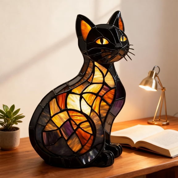Mnhhatv LED Cat Night Light Art - Soft, Resting Cat Design, LED Light with Multiple Brightness Settings, Touch-Activated, Ideal for Bedrooms, Nighttime Comfort, or Nursery Décor