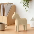 thumbnail image 1 of Mnhhatv Large Wooden Horse Sculpture Home Decor for Living Room TV Cabinet Tea Table Display Minimalist Modern Style with Smooth Lines and Calm Colors for Shelf Table Office Accent and Art Collection, 1 of 6