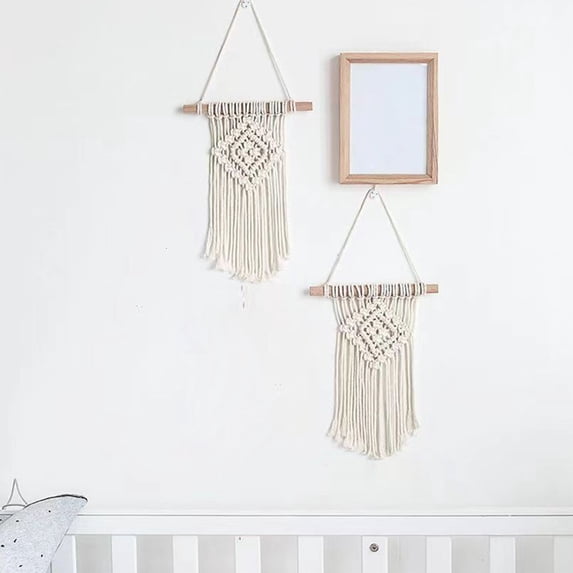 Mnhhatv Macrame Woven Wall Hanging Catcher - Boho String Lights Wall Décor for Dorm, Bedroom, Living Room, Unique Home Décor, Perfect for Bohemian Style Lovers and Home Upgrades (199 characters)
