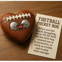 Mnhhatv Mini Football Pocket Gift - Unique Heart-Shaped Football Design, Uplifting Reminder of Teamwork and Perseverance, Portable and Inspirational Gift for Football Fans, Players, and Enthusiasts