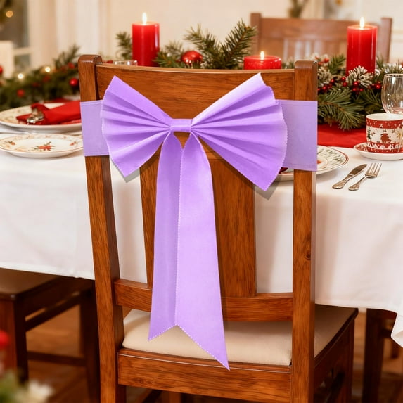 Mnhhatv Modern Wedding Bow Ribbon Chair Back Decor for Banquets, Hotels, Restaurants, Wedding, Party, Christmas, Thanksgiving, Dining Room, Event Chair Decorations