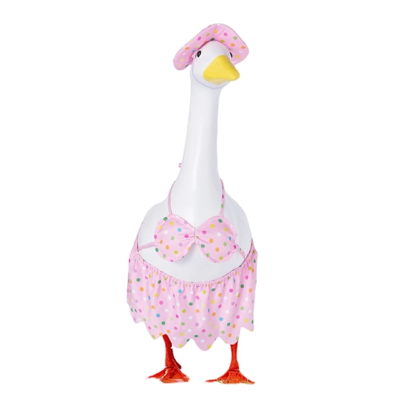 Mnhhatv Porch Gooses Outfits Garden Statues Clothing For Patio Yard Concrete Or Resin Goose Decor, Weather Resistant Outdoor Costume For Decorative Fowl Displays, Novel Garden Accent For Holidays