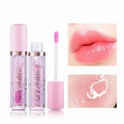 Mnjin 1pc Lightly Smooth Translucent Lip Gloss Long Lasting Shiny Nondrying Moisturizing Lip Glaze Lips Gloss 2ML Q