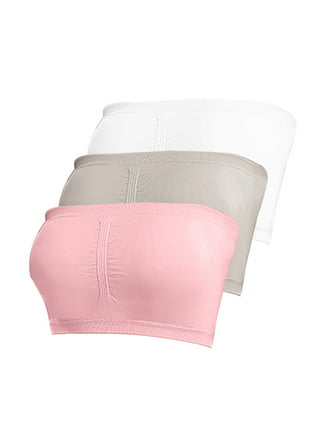 BELLZELY Underwear Women Pack Cotton Clearance Women's Stretch Strapless Bra,Summer  Bandeau Bra,Plus Size Strapless Bra,Comfort Wireless Bra 
