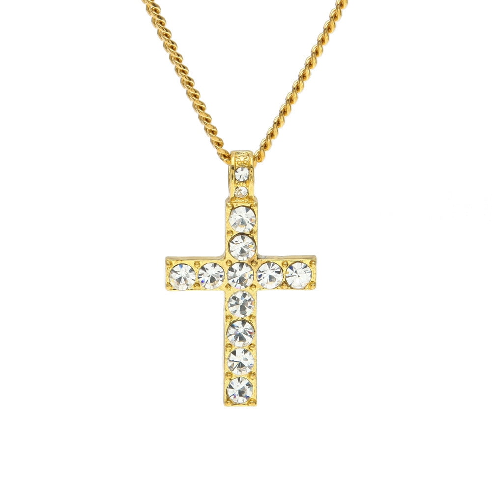Delicate Rhinestone Cross Necklace | Urban Outfitters New Zealand -  Clothing, Music, Home & Accessories
