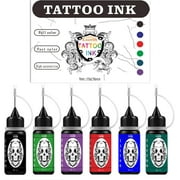 Mnjin Temporary Kit Freehand Ink Semi Gel Tattoo DIY Tattoos Temp Tattoos For Women Kids Men 15ml