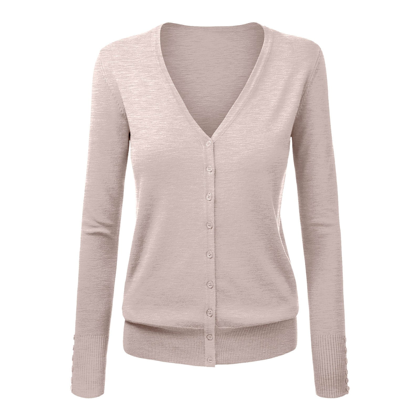 Mnjin-Women-Knit-Jacket-V-Neck