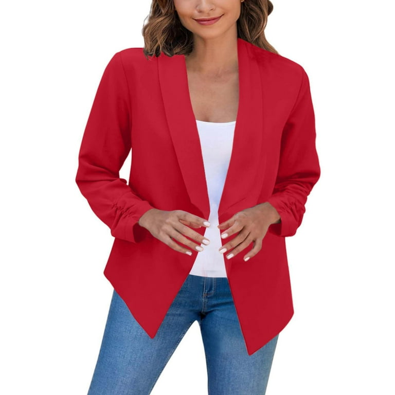 Plus size open front blazer store