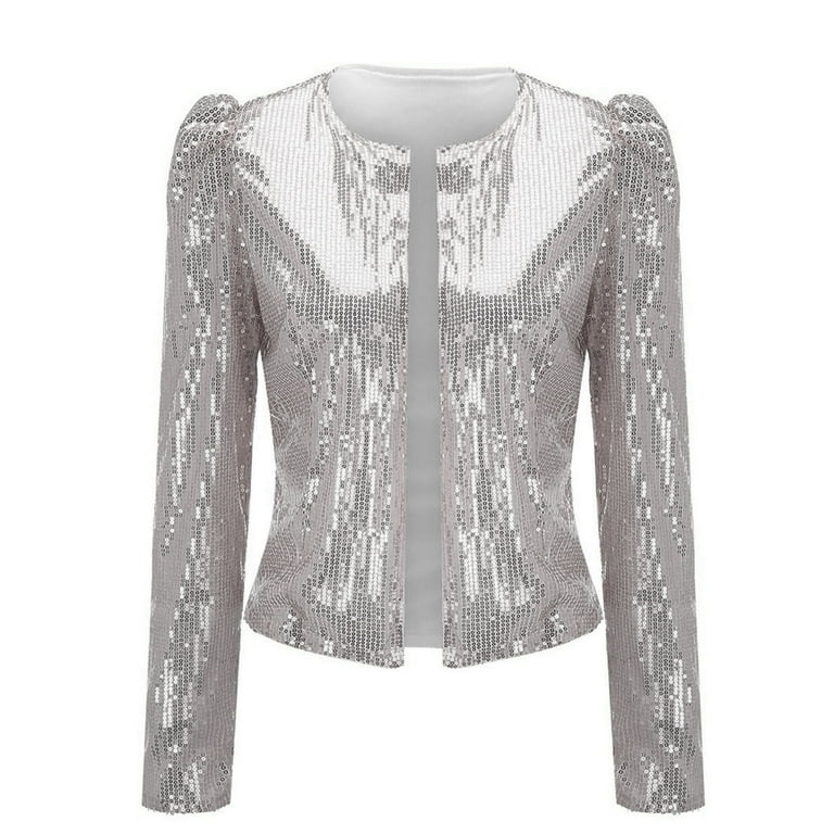 Plus size cheap silver blazer