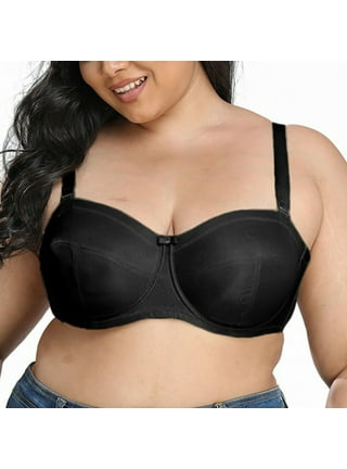 Strapless Bras For Women For Large No Steel Ring French Front Close T Back  Plus Size Seamless Unlined Large Bust Sports Bra 75B 