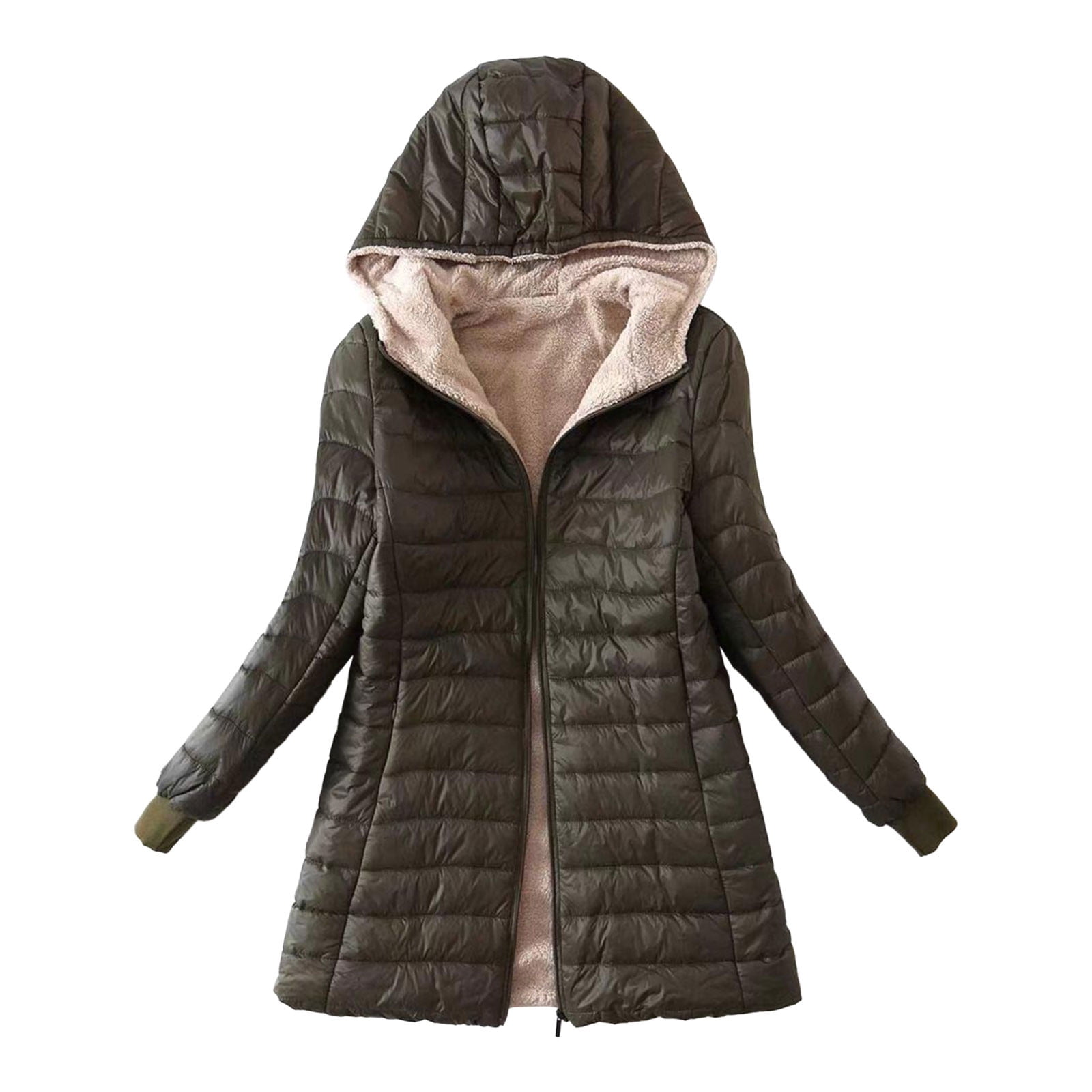 Mnjin Womens Winter Coats Women's Long Down Jacket Plus Size Down