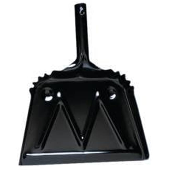 Mnl 6 12 in. Edge Metal Dust Pan, Black