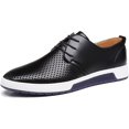 thumbnail image 1 of Mnplciea Men's Casual wear-resisting Oxford Shoes,Soft and sweat absorbing,Breathable hole Flat Fashion Work Shoes, 1 of 4