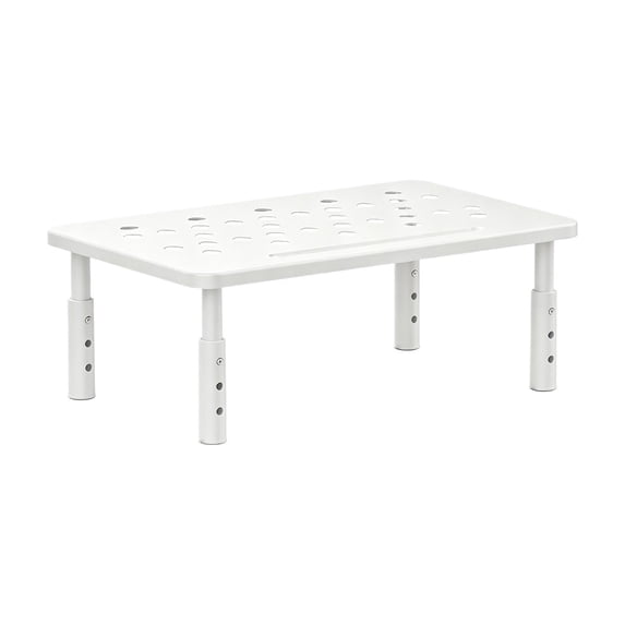 Mntpdp 3‑Height Adjustable Metal Pet Feeder Stand, Raised Feeding Station for Cats and Small‑Medium Dogs, Neck‑Friendly Elevated Food Bowl Riser(White)