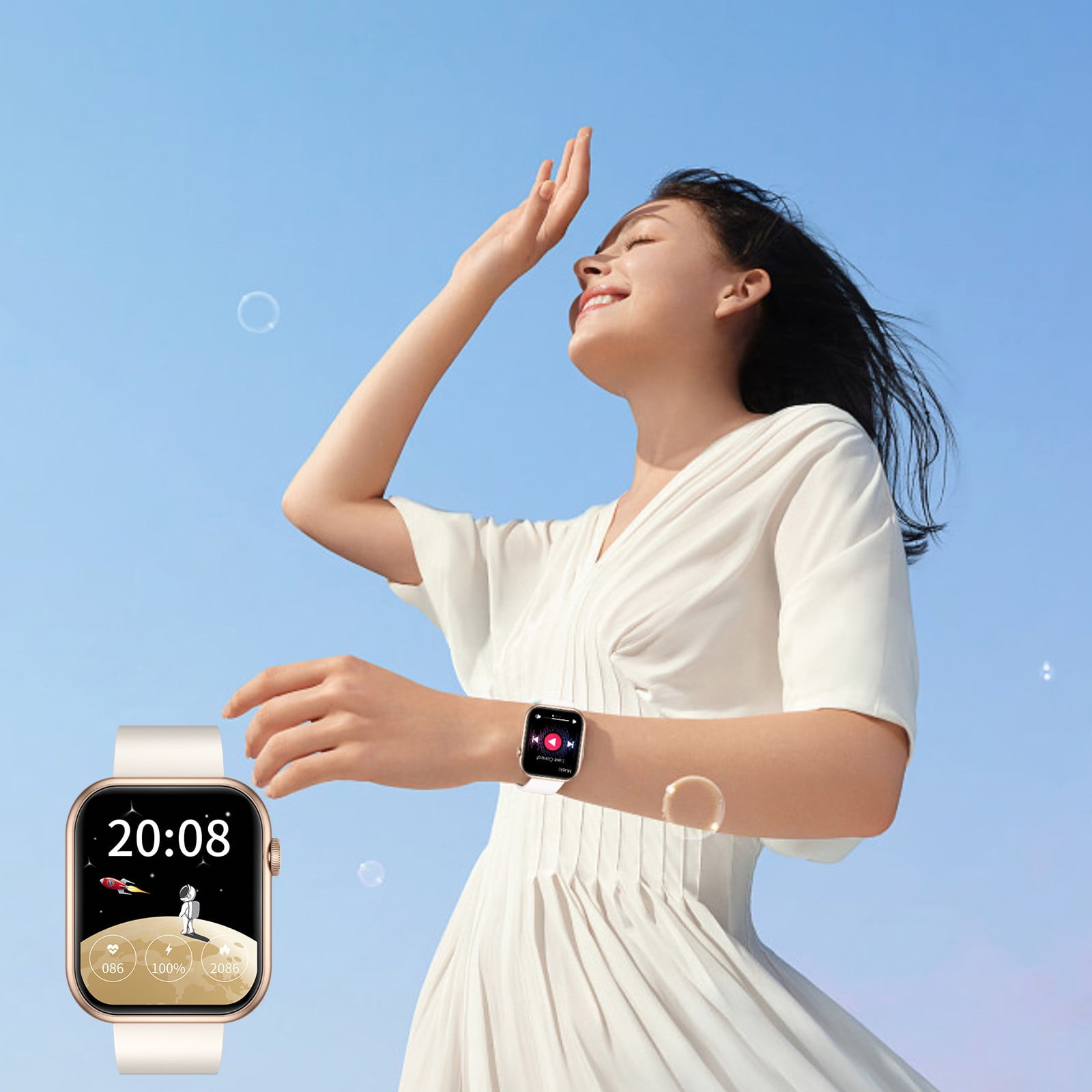 Mntpdp Smart Sports Watch HD, Bluetooth Calling, Advanced Smart