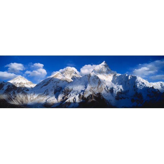 Mnts Everest & Nuptse Sagamartha National Park Nepal Poster Print (27 x 9)