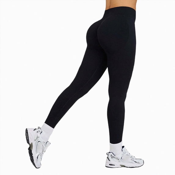 Mnuaqn Butt Lifting Lycra No Front Seam Workout Leggings for Women Tummy Control High Waist Seamless Gym Running Leggings Black for Size XL