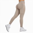 thumbnail image 1 of Mnuaqn Butt Lifting Lycra No Front Seam Workout Leggings for Women Tummy Control High Waist Seamless Gym Running Leggings Khaki for Size XL, 1 of 4