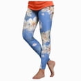 thumbnail image 1 of Mnuaqn Floral Leggings for Women High Waisted Vintage Printed Tummy Control Leggings Casual Plus Size Yoga Pants Slim Tights (S, Blue), 1 of 6