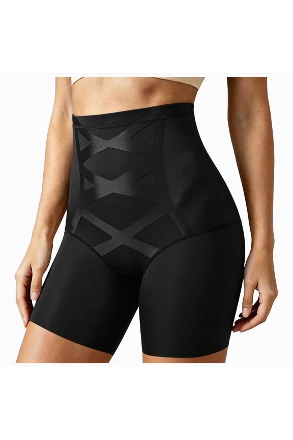 Shapewear for Women Tummy Control - High Waisted Body Shaper Butt Lifting Shapewear Shorts Thigh Slimmer Panties (Black,XXL)