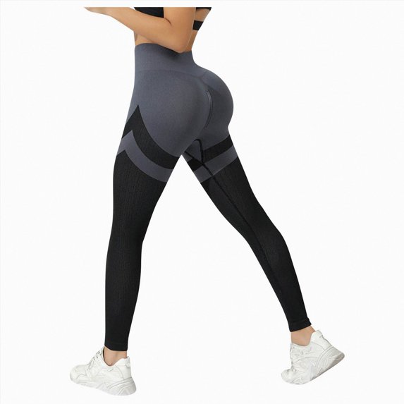 Mnuaqn Women High Waisted Leggings Seamless Workout Yoga Pants Butt Lift Tummy Control Black for Size M
