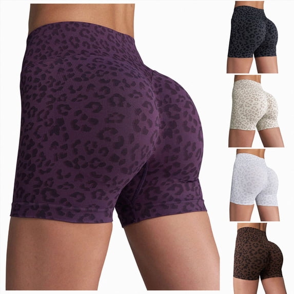 Mnuaqn Women's Invisible Butt Scrunch Shorts, High Waisted Biker Shorts, Gym Workout Yoga Running Shorts with Tummy Control (Coffee, XS)