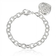 Mnycxen Bangle Chain Bracelet Women Jewelry Sterling Silver Crystal Charm