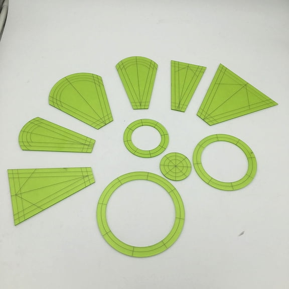 Mnycxen Dresden Plate Template Set Quilting Cutting Mats