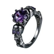 Mnycxen Punk Skull Gothic Retro Women'S Rings Unisex'S Halloween Jewelry Women'S