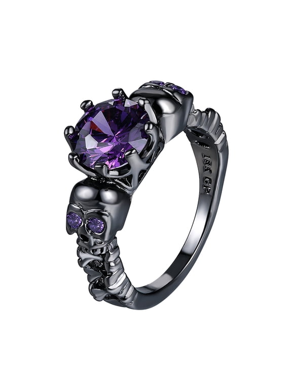 Mnycxen Punk Skull Gothic Retro Women'S Rings Unisex'S Jewelry Women'S