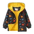 thumbnail image 1 of Mnyotv Baby Boys Fleece Jacket Cartoon Dinosaur Truck Hooded Outerwear Toddler Fall Winter Warm Clothes Size 2-3Years, 1 of 5
