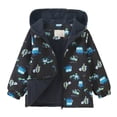 thumbnail image 1 of Mnyotv Baby Boys Fleece Jacket Cartoon Dinosaur Truck Hooded Outerwear Toddler Fall Winter Warm Clothes Size 2-3Years, 1 of 5