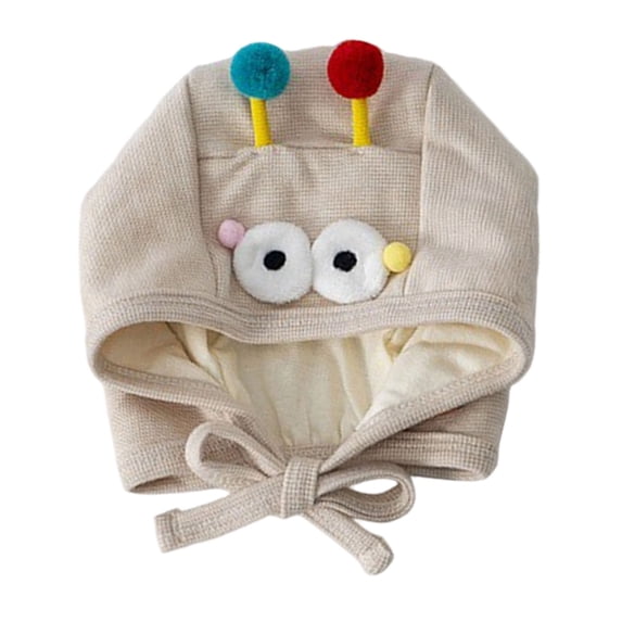 Mnyotv Baby Earflap Bonnet Hat Soft Warm 3D Cartoon Cap Infants Winter Hats for Boys Girls