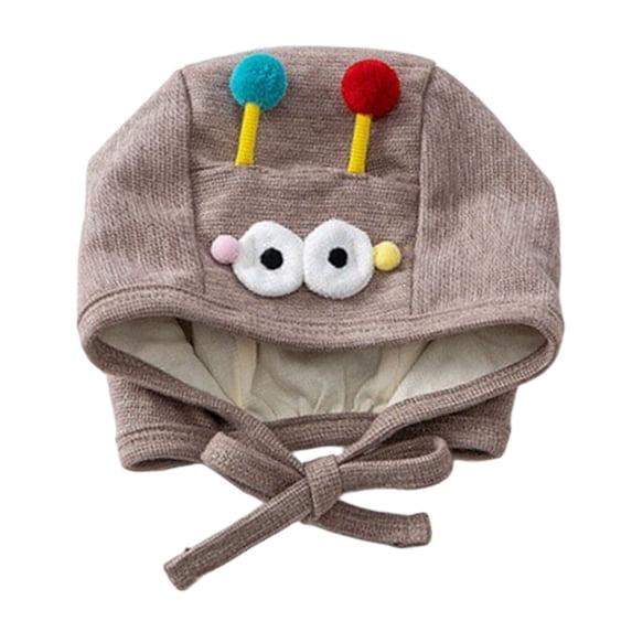 Mnyotv Baby Earflap Bonnet Hat Soft Warm 3D Cartoon Cap Infants Winter Hats for Boys Girls