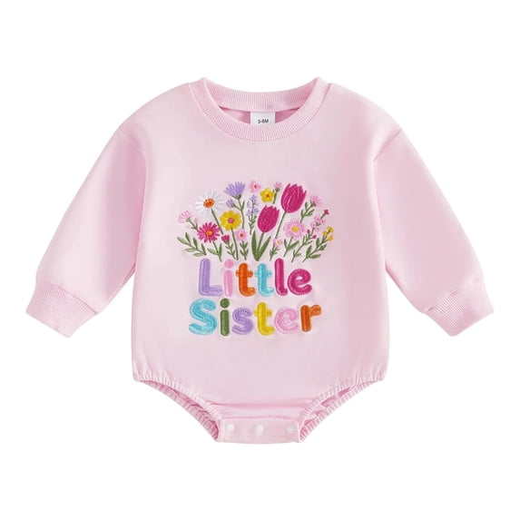 Mnyotv Baby Girl Clothes Newborn Infant Fall Outfit Romper Long Sleeve Printed Jumpsuits Size 3-6 Months