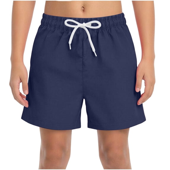 Mnyotv Boys Athletic Shorts with Pockets Drawstring Elastic Waist Wide Leg Shorts Summer Clothes Size 11-12 Years