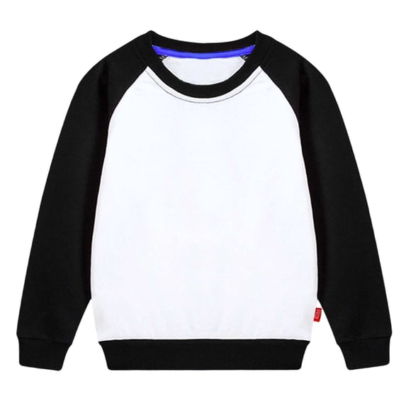 Mnyotv Cotton Raglan Long Sleeved T Shirt for Boys Girls Casual Basic Crewneck Sweatshirts Size 3-4Years