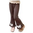 thumbnail image 1 of Mnyotv Cute Bow Flared Wide Leg Pants Elastic High Waist Leggings for Girls with Pockets Spring Fall Clothes Size 7-8 Years, 1 of 5