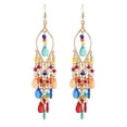 thumbnail image 1 of Mnyotv Earrings for Women Sterling Silver Earrings Women Feather Earrings Earring Bohemian Fringe Tassel Long Drop Dangle Earrings Set with Design for Women Orange, 1 of 5