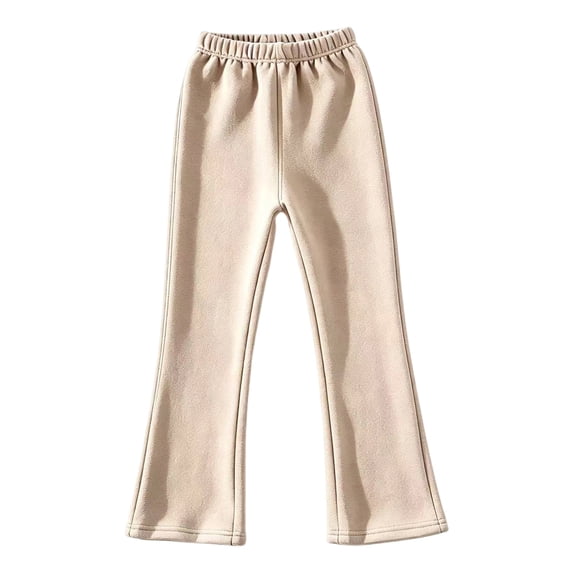 Mnyotv Elastic High Waisted Flared Leggings for Toddler Girls Casual Solid Color Cotton Wide Leg Pants Size 9-10 Years