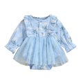thumbnail image 1 of Mnyotv Floral Rompers Baby Girl Fall Clothes Long Sleeve Rompers Dress Cute Bodysuits Newborn Girls Outfits Size 12-18 Months, 1 of 5