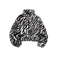 thumbnail image 1 of Mnyotv Girls Plush Jackets Zebra Printed Long Sleeve Warm Cardigan Coats Little Girls Puff Jacket Size 8-9 Years, 1 of 6