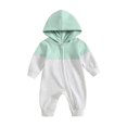 thumbnail image 1 of Mnyotv Infants Baby Boys Jumpsuits Hooded Long Sleeve Zip Rompers Infants Spring Fall Clothes Size 12-18 Months, 1 of 6
