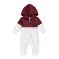thumbnail image 1 of Mnyotv Infants Baby Boys Jumpsuits Hooded Long Sleeve Zip Rompers Infants Spring Fall Clothes Size 12-18 Months, 1 of 6