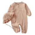 thumbnail image 1 of Mnyotv Infants Baby Clothes Long Sleeve Cotton Jumpsuits and Hats Newborn Spring Fall Outfits Size 18-24 Months, 1 of 5