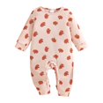 thumbnail image 1 of Mnyotv Infants Cartoon Pumpkin Printed Jumpsuits Halloween Outfits for Baby Girls Long Sleeve Rompers Size 1-3Months, 1 of 6