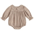 thumbnail image 1 of Mnyotv Long Sleeved Bodysuit Infants Baby Boy Clothes Fall Winter Outfits Plaid Rompers for Newborns Size 9-12 Months, 1 of 3