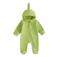 thumbnail image 1 of Mnyotv Newborn Baby Clothes Green Hooded Long Sleeve Jumpsuits Cute Romper Bodysuits for Infants Size 3-6 Months, 1 of 4