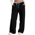 thumbnail image 1 of Mnyotv Oversized Wide Leg Sweatpants Girls Baggy Sweat Pants Drawstring Elastic Waist Yoga Trousers Size 12-13 Years, 1 of 6